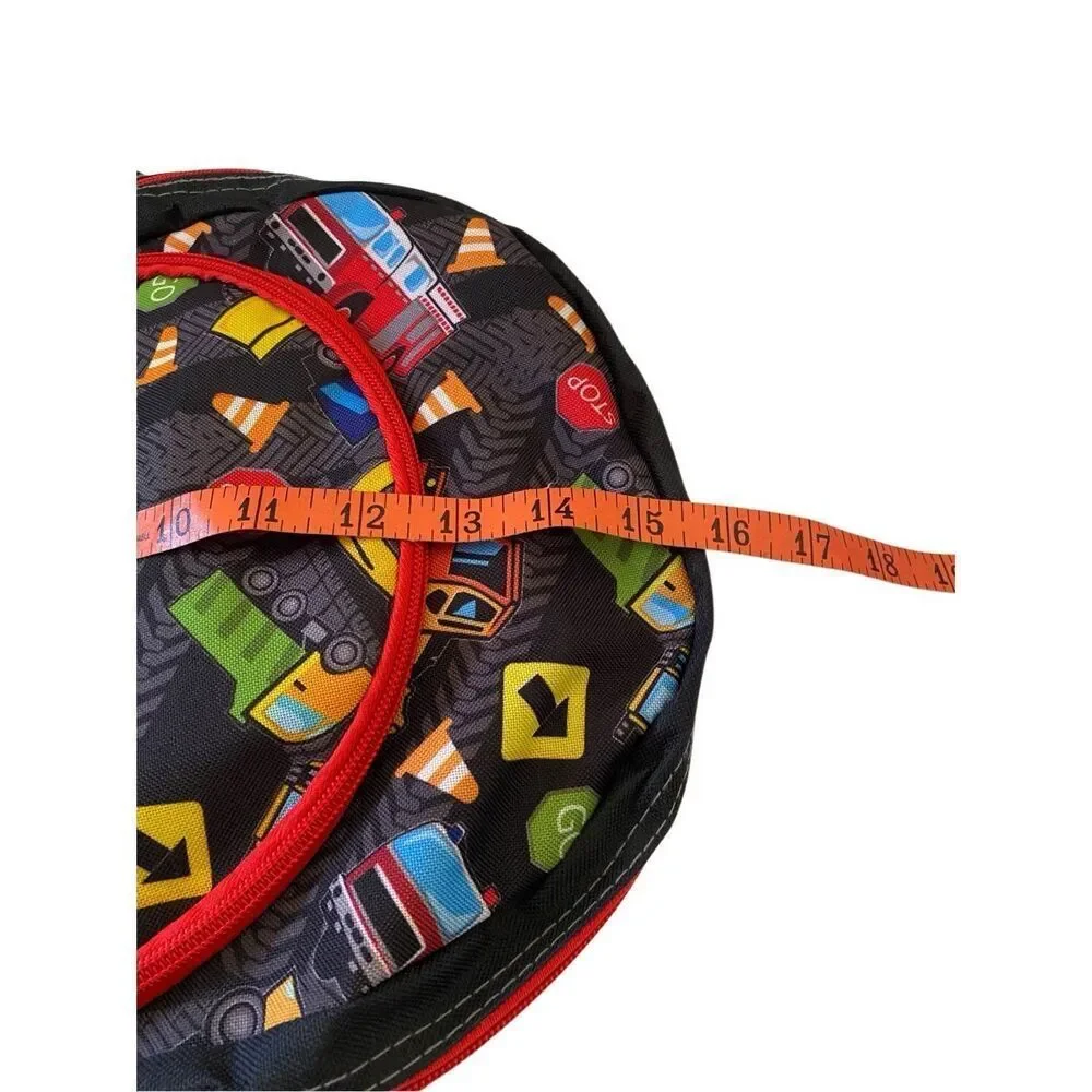 Kids Construction Truck Backpack Cartoon Boys School Utility Vehicle